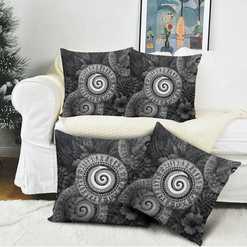 Hawaiian Piko Pillow Cover Cultural Anchor Connect Your Roots Ocean Waves TS04 - Polynesian Pride