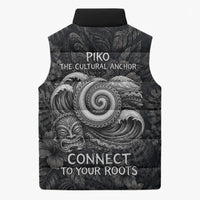 Hawaiian Piko Sleeveless Puffer Jacket Cultural Anchor Connect Your Roots Ocean Waves TS04 - Polynesian Pride