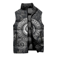 Hawaiian Piko Sleeveless Puffer Jacket Cultural Anchor Connect Your Roots Ocean Waves TS04 - Polynesian Pride