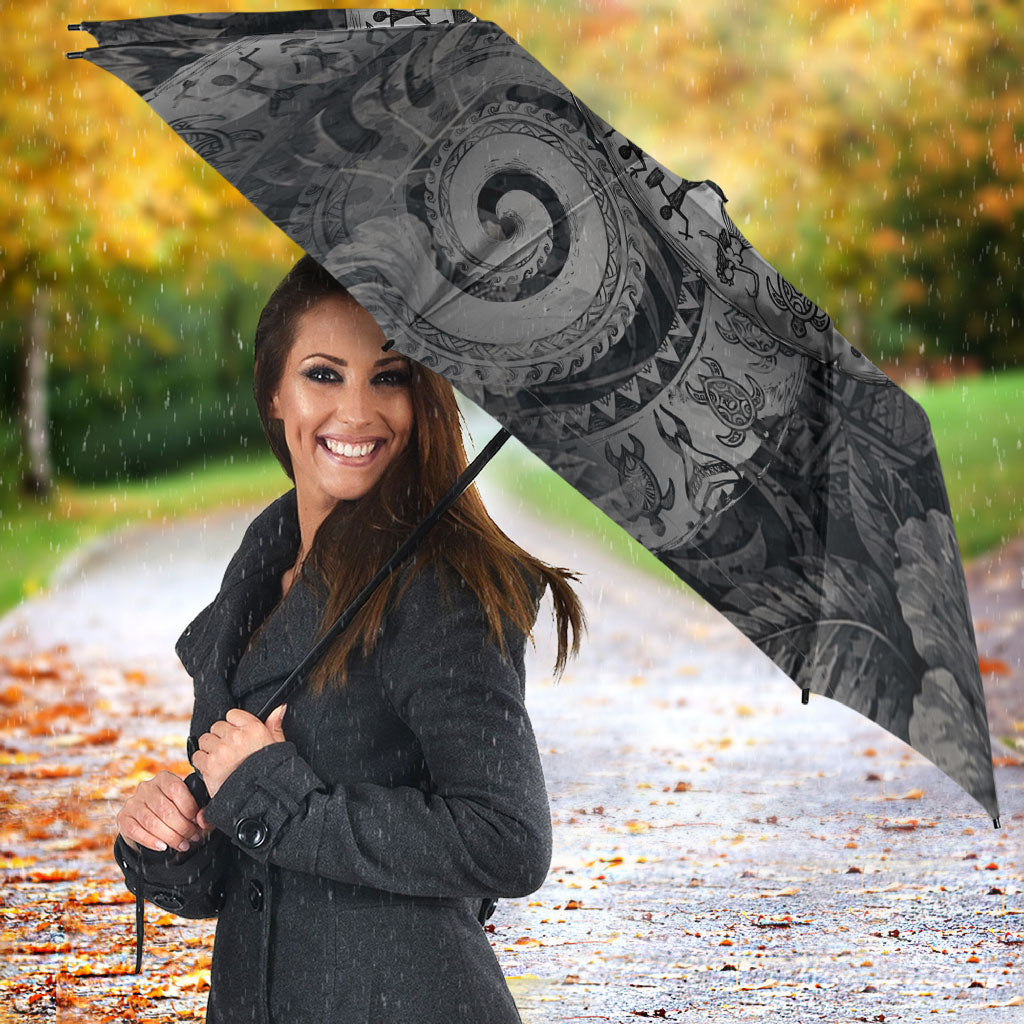 Hawaiian Piko Umbrella Cultural Anchor Connect Your Roots Ocean Waves TS04 - Polynesian Pride