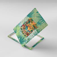 Personalized Polynesia 50th Birthday Canvas Wall Art Vintage Hawaiian Floral Ukulele Tropical Sunset Art
