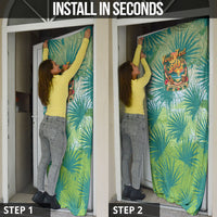 Personalized Polynesia 50th Birthday Door Cover Vintage Hawaiian Floral Ukulele Tropical Sunset Art TS04 - Polynesian Pride