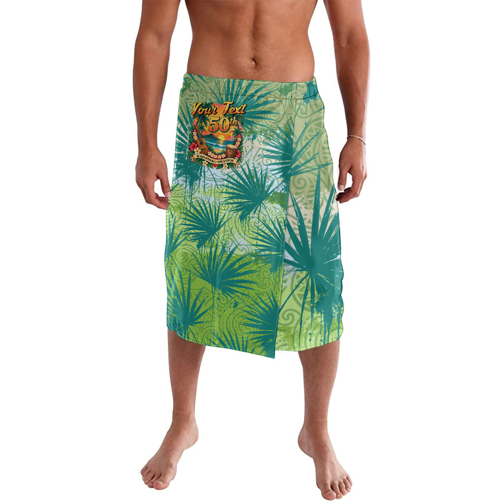 Personalized Polynesia 50th Birthday Lavalava Vintage Hawaiian Floral Ukulele Tropical Sunset Art