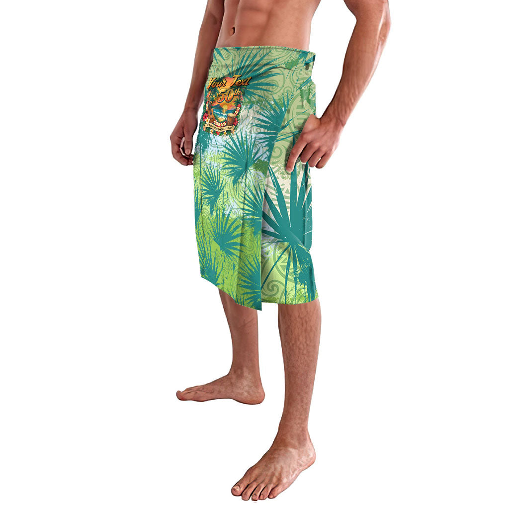 Personalized Polynesia 50th Birthday Lavalava Vintage Hawaiian Floral Ukulele Tropical Sunset Art
