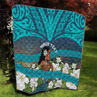 Personalized Polynesian Woman 50th Birthday Quilt Traditional Pacific Tribal Tattoo Floral Art TS04 - Polynesian Pride