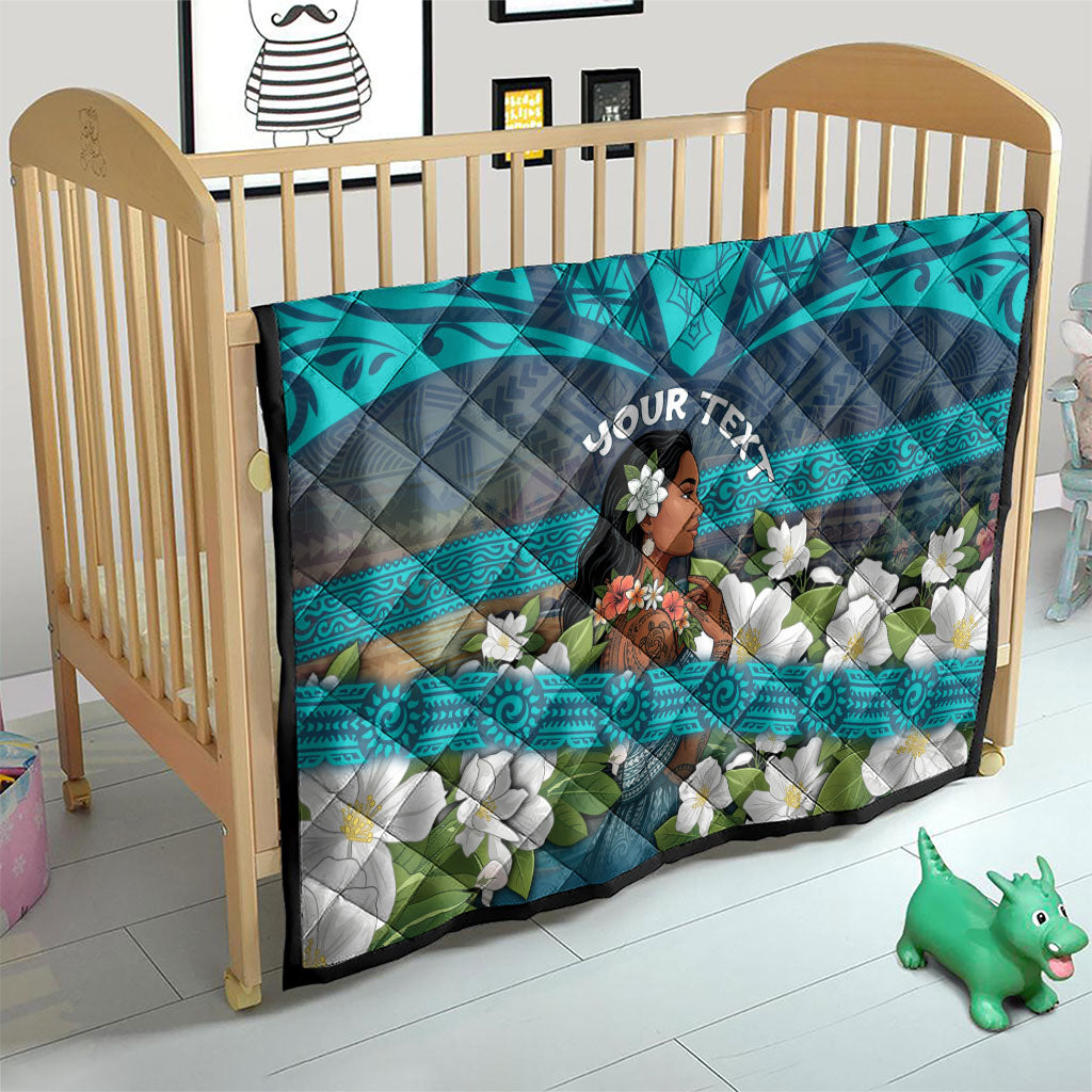 Personalized Polynesian Woman 50th Birthday Quilt Traditional Pacific Tribal Tattoo Floral Art TS04 - Polynesian Pride