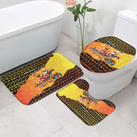 Tropical Christmas In July Santa Claus Bathroom Set Festive Hawaiian With Beach Reindeer Sleigh TS04 - Polynesian Pride