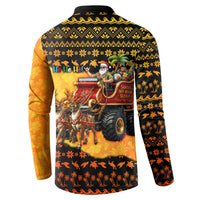 Tropical Christmas In July Santa Claus Button Sweatshirt Festive Hawaiian With Beach Reindeer Sleigh TS04 - Polynesian Pride
