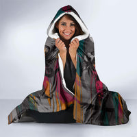 Tropical Christmas In July Candy Cane Surf Hooded Blanket Vibrant Street Art Beach Graffiti Graphic TS04 - Polynesian Pride