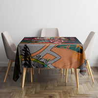 Tropical Christmas In July Candy Cane Surf Tablecloth Vibrant Street Art Beach Graffiti Graphic TS04 - Polynesian Pride