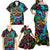 Pineapple Skull Family Matching Off Shoulder Maxi Dress and Hawaiian Shirt Sumer Time TS04 - Polynesian Pride