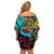 Pineapple Skull Family Matching Off Shoulder Short Dress and Hawaiian Shirt Sumer Time TS04 - Polynesian Pride