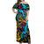 Pineapple Skull Off Shoulder Maxi Dress Sumer Time TS04 - Polynesian Pride