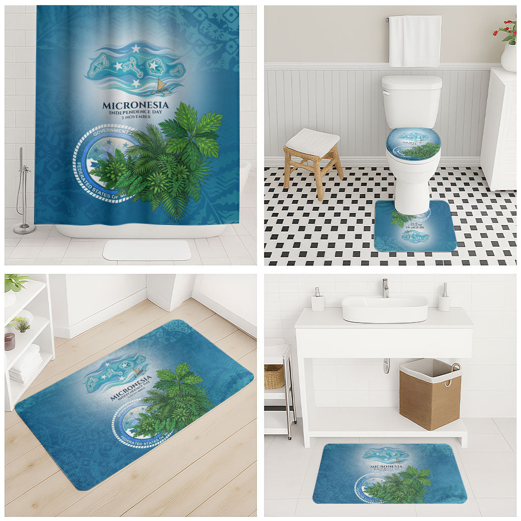 Micronesia Independence Day Bathroom Set FSM Patriotic Pacific Island Nan Madol Ruins Seabird Tropical TS04 - Polynesian Pride