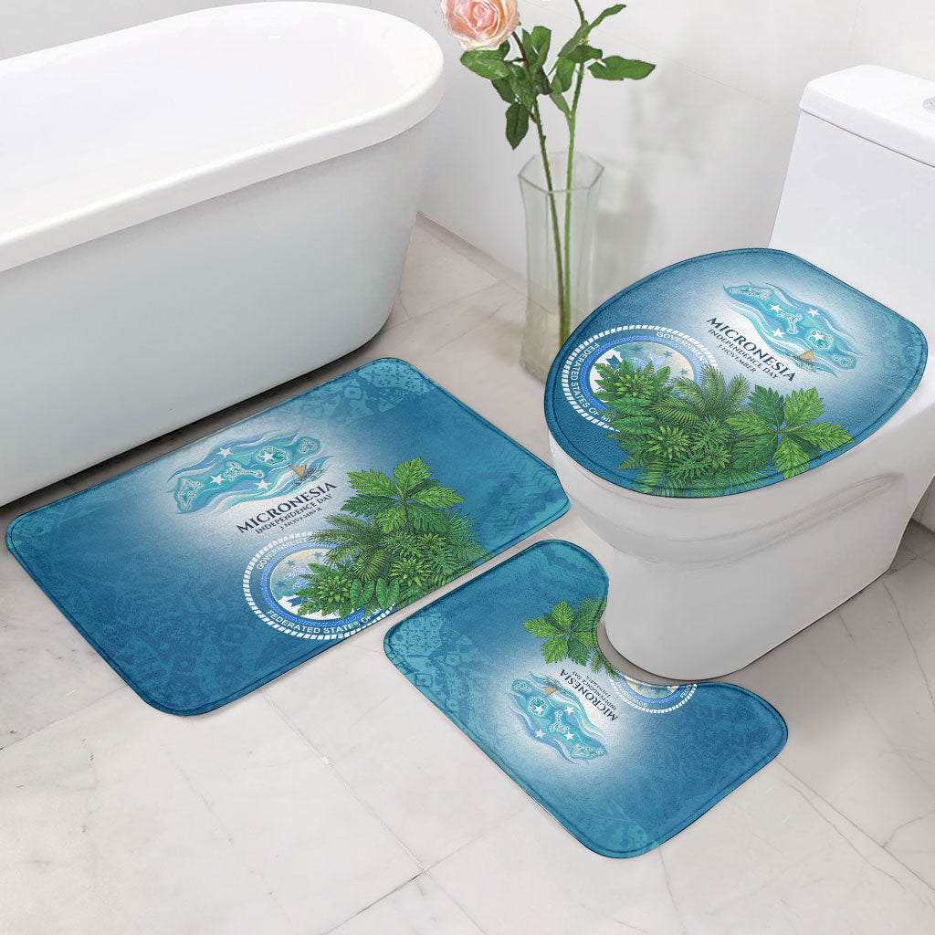 Micronesia Independence Day Bathroom Set FSM Patriotic Pacific Island Nan Madol Ruins Seabird Tropical TS04 - Polynesian Pride