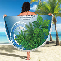 Micronesia Independence Day Beach Blanket FSM Patriotic Pacific Island Nan Madol Ruins Seabird Tropical TS04 - Polynesian Pride