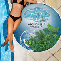 Micronesia Independence Day Beach Blanket FSM Patriotic Pacific Island Nan Madol Ruins Seabird Tropical TS04 - Polynesian Pride