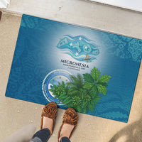 Micronesia Independence Day Rubber Doormat FSM Patriotic Pacific Island Nan Madol Ruins Seabird Tropical TS04 - Polynesian Pride