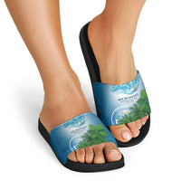 Micronesia Independence Day Slide Sandals FSM Patriotic Pacific Island Nan Madol Ruins Seabird Tropical TS04 - Polynesian Pride