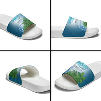 Micronesia Independence Day Slide Sandals FSM Patriotic Pacific Island Nan Madol Ruins Seabird Tropical TS04 - Polynesian Pride