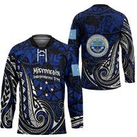 Micronesia Independence Day FSM Hockey Jersey Tribal Tattoo Pattern Flag Seal Heritage TS04 - Polynesian Pride
