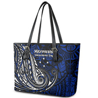 Micronesia Independence Day FSM Leather Tote Bag Tribal Tattoo Pattern Flag Seal Heritage TS04 - Polynesian Pride