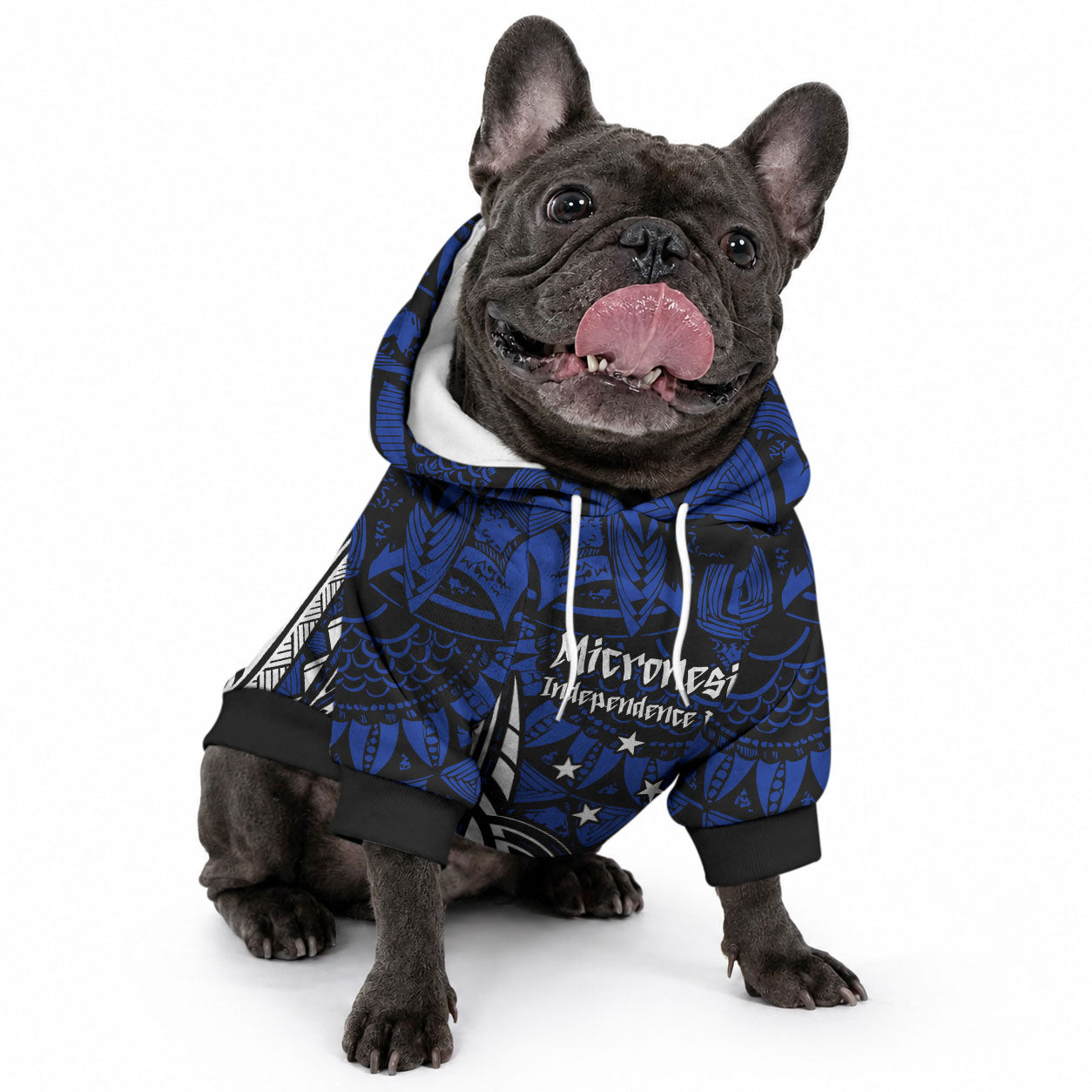 Micronesia Independence Day FSM Pet Hoodie Tribal Tattoo Pattern Flag Seal Heritage