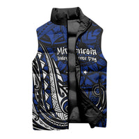 Micronesia Independence Day FSM Sleeveless Puffer Jacket Tribal Tattoo Pattern Flag Seal Heritage TS04 - Polynesian Pride