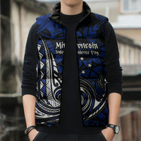 Micronesia Independence Day FSM Sleeveless Puffer Jacket Tribal Tattoo Pattern Flag Seal Heritage TS04 - Polynesian Pride