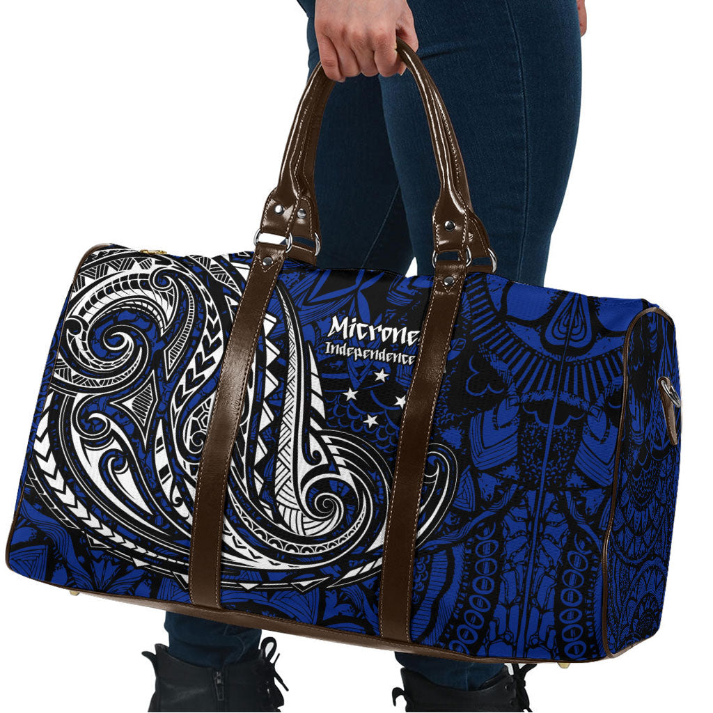 Micronesia Independence Day FSM Travel Bag Tribal Tattoo Pattern Flag Seal Heritage TS04 - Polynesian Pride