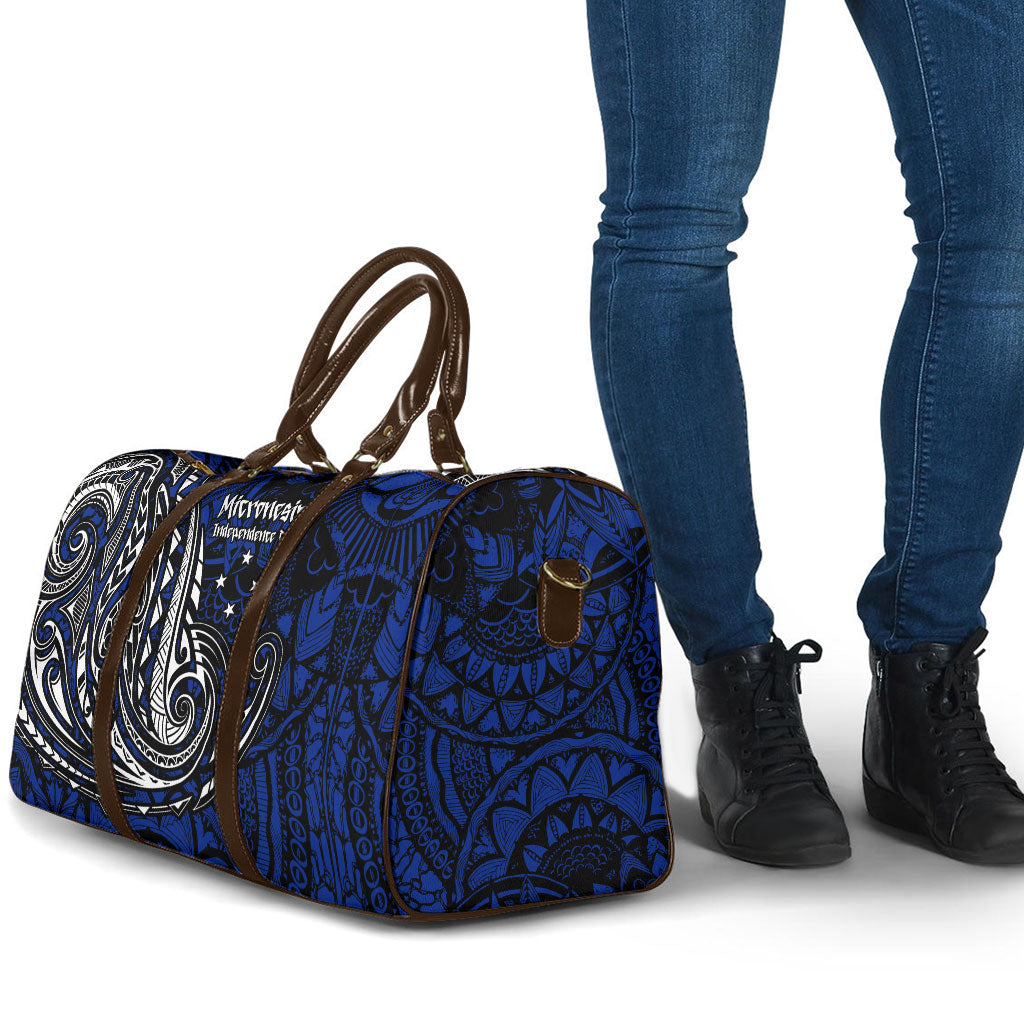 Micronesia Independence Day FSM Travel Bag Tribal Tattoo Pattern Flag Seal Heritage TS04 - Polynesian Pride