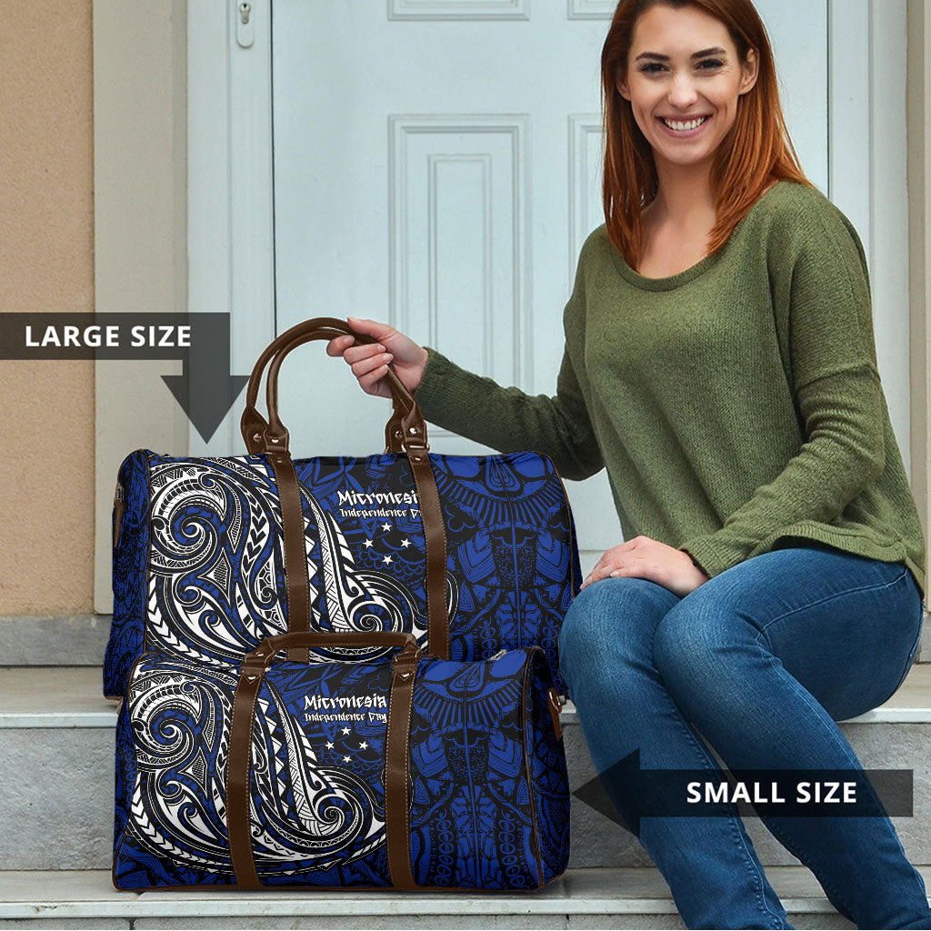 Micronesia Independence Day FSM Travel Bag Tribal Tattoo Pattern Flag Seal Heritage TS04 - Polynesian Pride