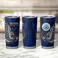 Micronesia Independence Day FSM Tumbler Cup Tribal Tattoo Pattern Flag Seal Heritage TS04 - Polynesian Pride