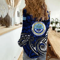 Micronesia Independence Day FSM Women Casual Shirt Tribal Tattoo Pattern Flag Seal Heritage TS04 - Polynesian Pride