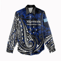 Micronesia Independence Day FSM Women Casual Shirt Tribal Tattoo Pattern Flag Seal Heritage TS04 - Polynesian Pride