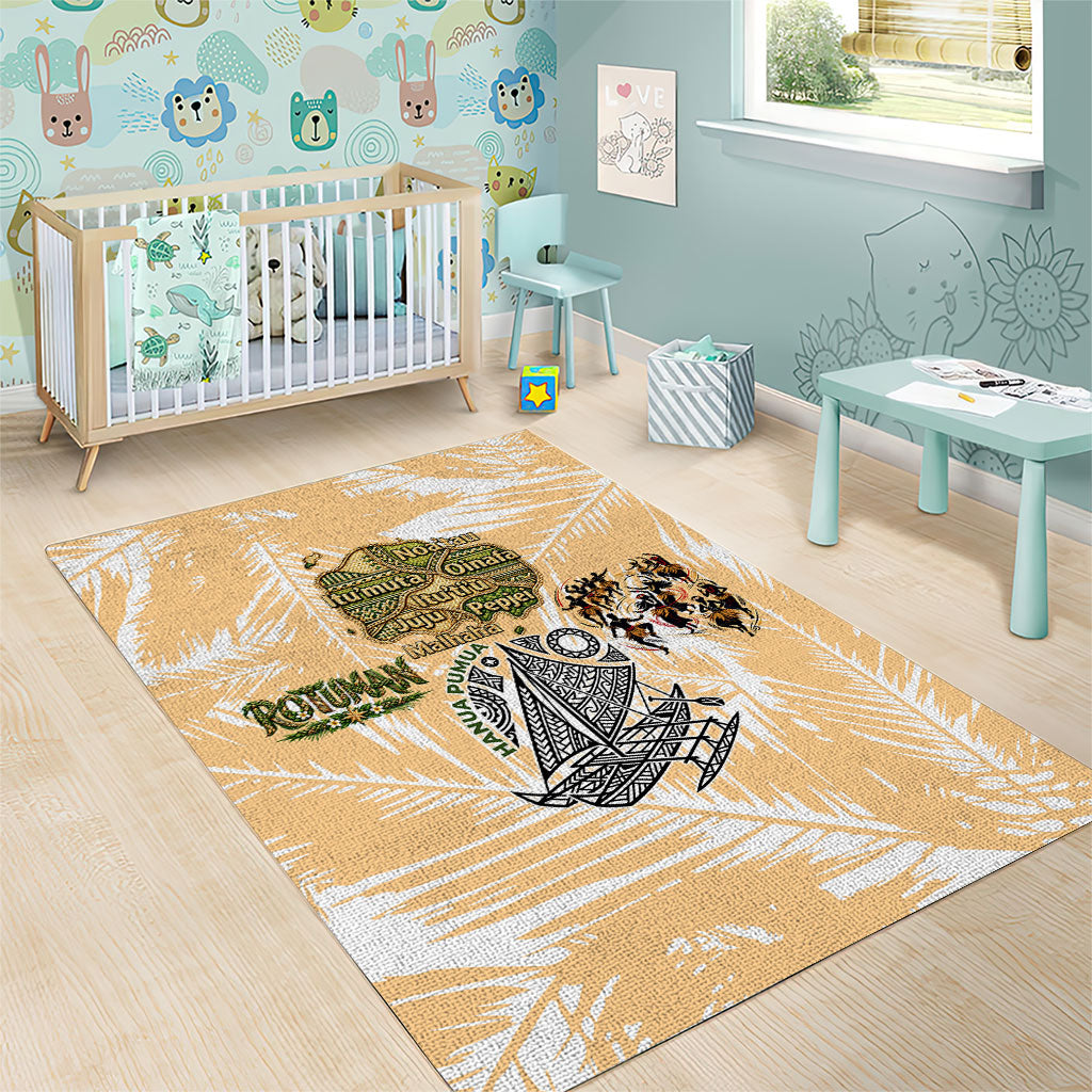 Rotuman Culture Island Pride Area Rug Traditional Polynesian Tribal Pattern With Island Map TS04 - Polynesian Pride
