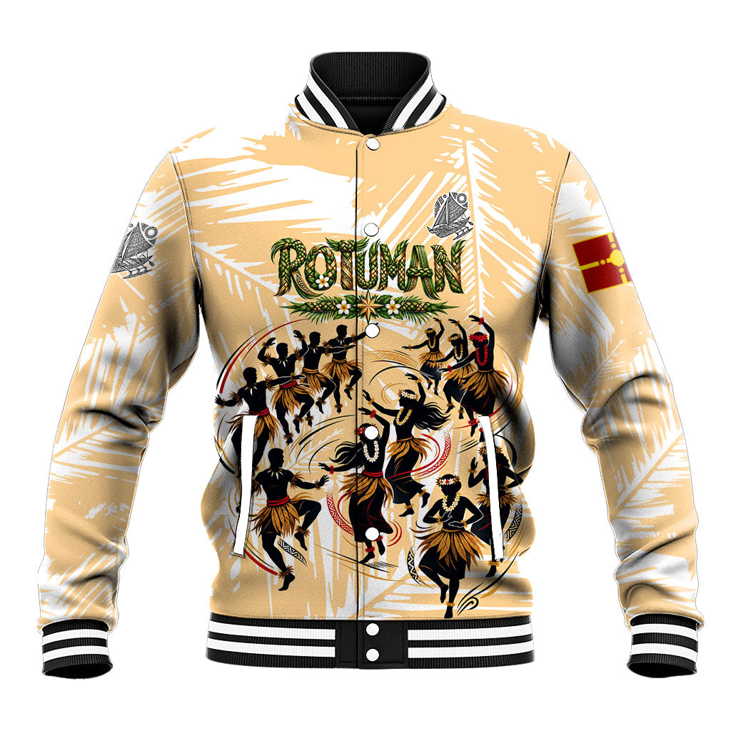 Rotuman Culture Island Pride Baseball Jacket Traditional Polynesian Tribal Pattern With Island Map