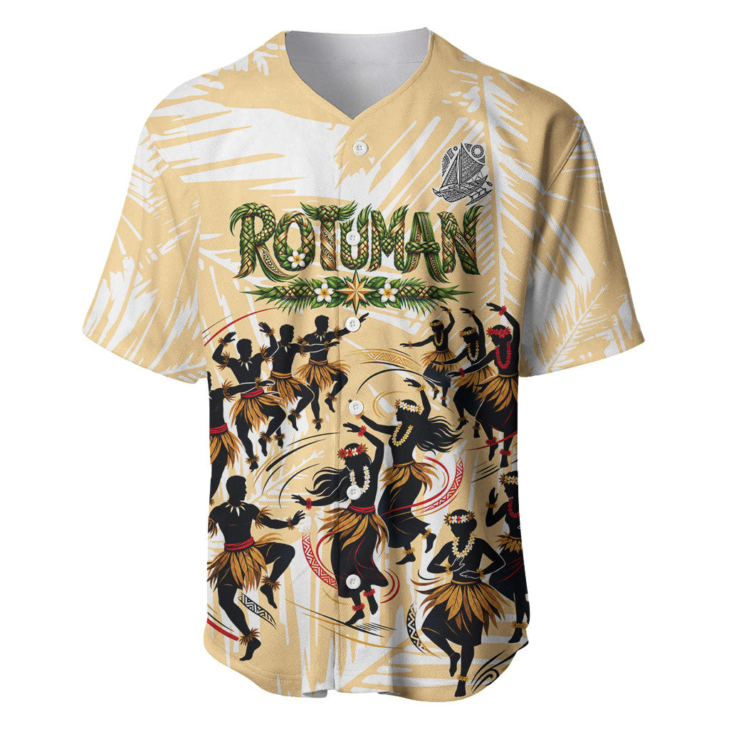 Rotuman Culture Island Pride Baseball Jersey Traditional Polynesian Tribal Pattern With Island Map TS04 Yellow Beige - Polynesian Pride