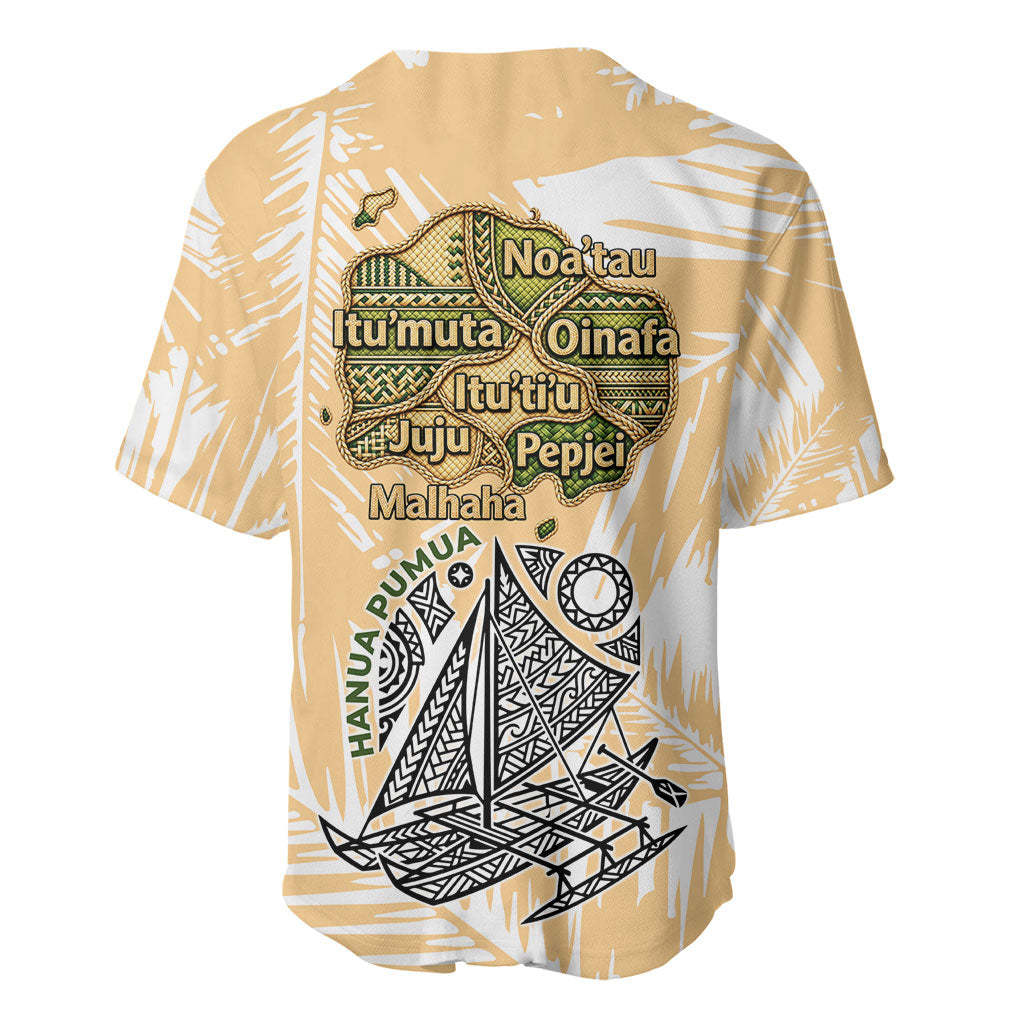 Rotuman Culture Island Pride Baseball Jersey Traditional Polynesian Tribal Pattern With Island Map TS04 - Polynesian Pride