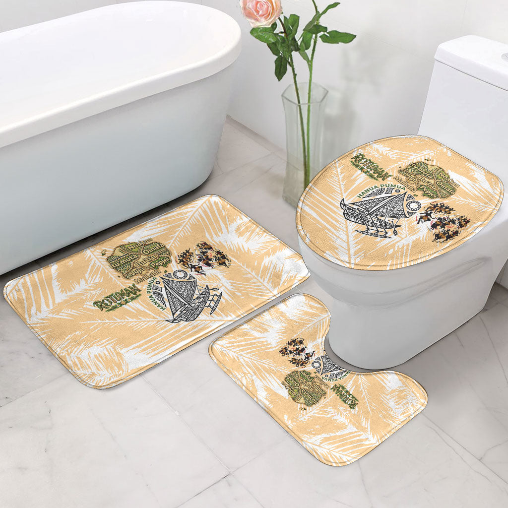 Rotuman Culture Island Pride Bathroom Set Traditional Polynesian Tribal Pattern With Island Map TS04 - Polynesian Pride