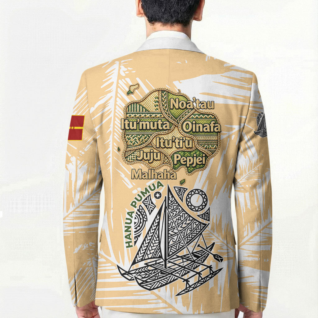 Rotuman Culture Island Pride Blazer Traditional Polynesian Tribal Pattern With Island Map