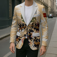 Rotuman Culture Island Pride Blazer Traditional Polynesian Tribal Pattern With Island Map
