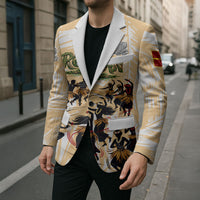 Rotuman Culture Island Pride Blazer Traditional Polynesian Tribal Pattern With Island Map