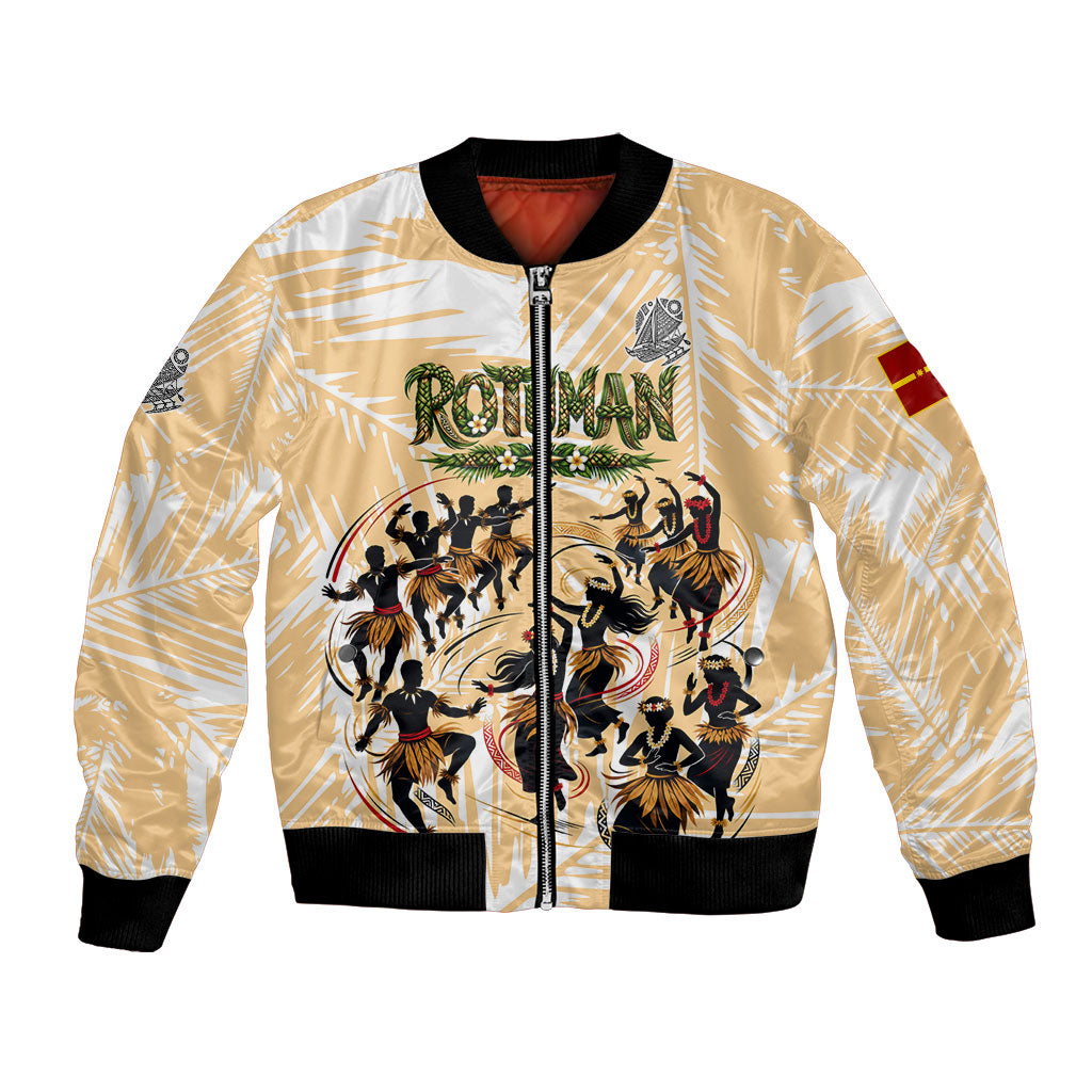 Rotuman Culture Island Pride Bomber Jacket Traditional Polynesian Tribal Pattern With Island Map