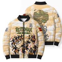 Rotuman Culture Island Pride Bomber Puffer Jacket Traditional Polynesian Tribal Pattern With Island Map TS04 - Polynesian Pride
