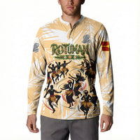 Rotuman Culture Island Pride Button Sweatshirt Traditional Polynesian Tribal Pattern With Island Map