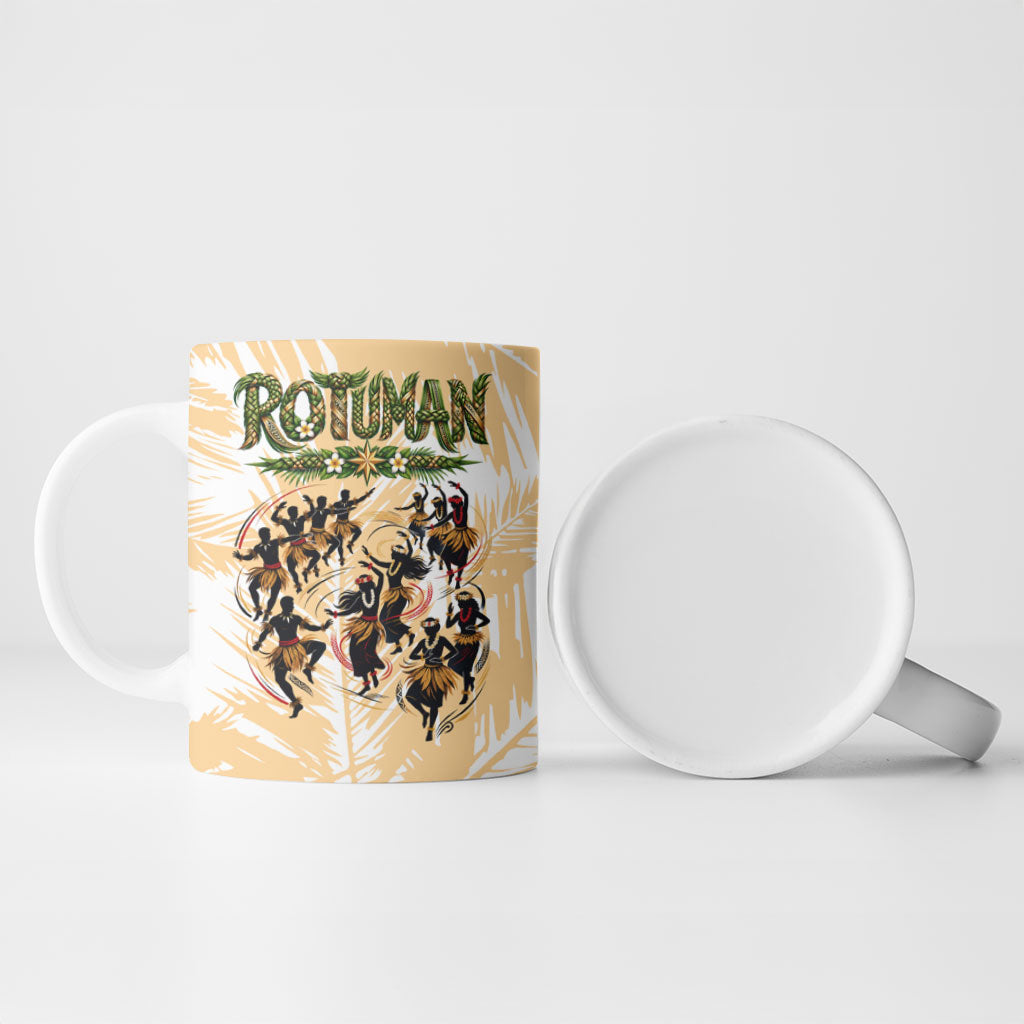 Rotuman Culture Island Pride Ceramic Mug Traditional Polynesian Tribal Pattern With Island Map