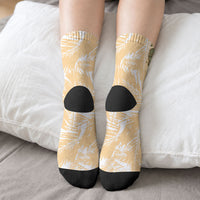 Rotuman Culture Island Pride Crew Socks Traditional Polynesian Tribal Pattern With Island Map TS04 - Polynesian Pride