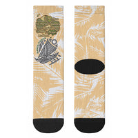 Rotuman Culture Island Pride Crew Socks Traditional Polynesian Tribal Pattern With Island Map TS04 - Polynesian Pride