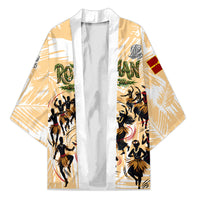 Rotuman Culture Island Pride Kimono Traditional Polynesian Tribal Pattern With Island Map TS04 Unisex Yellow Beige - Polynesian Pride